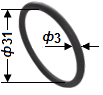 Кольцо резиновое 032-037-30 